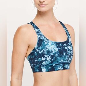 Lululemon Energy Bra *Shibori Dual Shibori Blue Haze Petrol Blue size 9